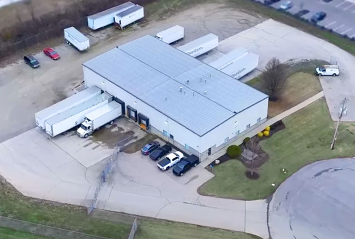 Exterior aerial photo of building at 295 Edison Drive
