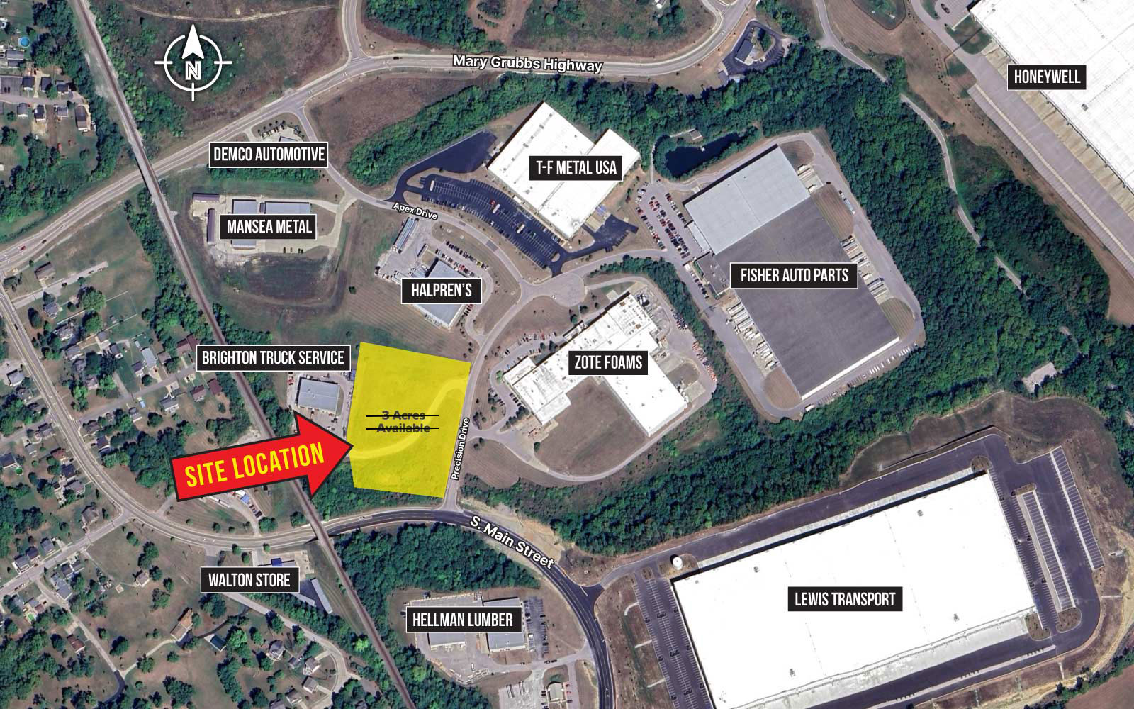 Stolz Industrial Park area map