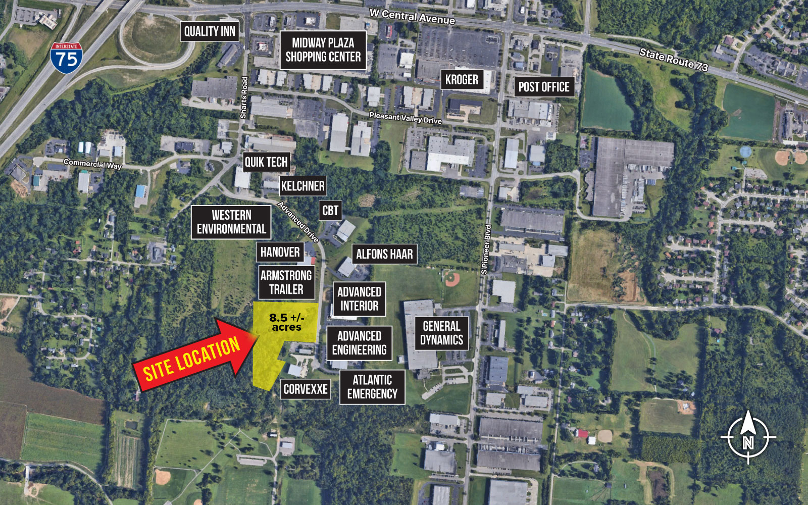 Stolz Industrial Park area map