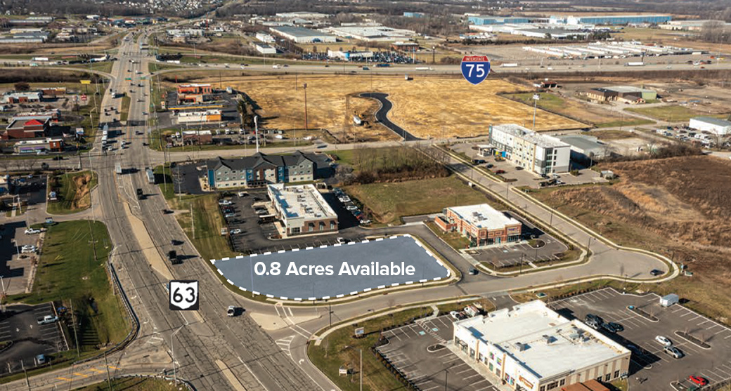 Aerial photo of Monroe Center o.8 Acres Available