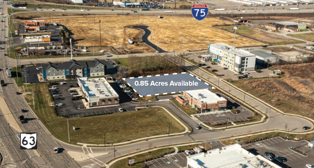 Aerial photo of Monroe Center 0.85 Acres Available