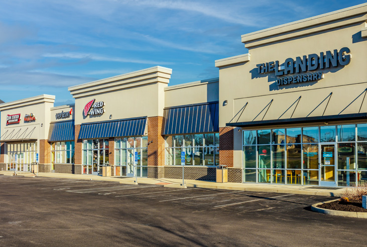 Exterior photo of Retail 63 shopping plaza, Monroe, Ohio